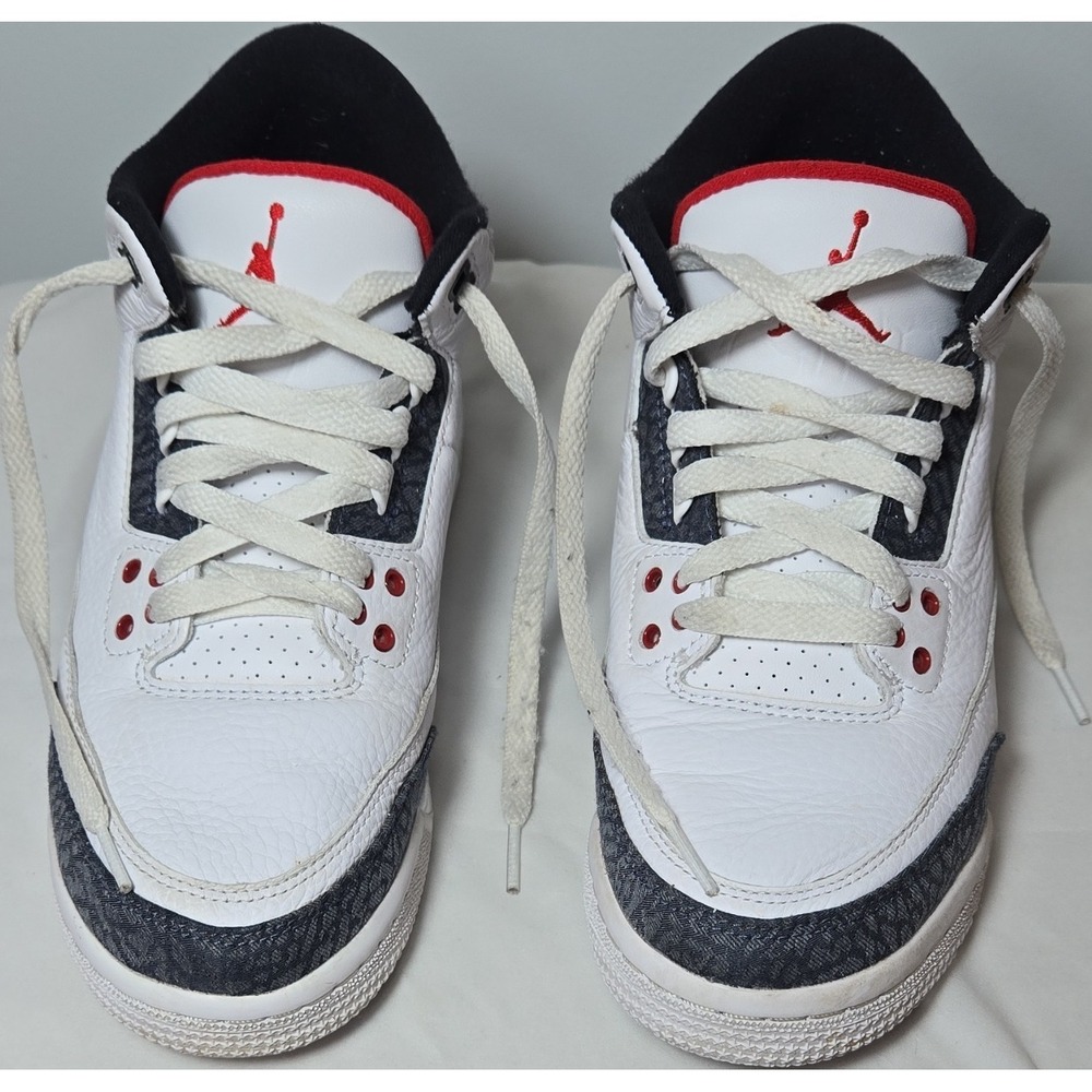 Jordan 3 Retro SE Fire Red Denim (GS) Youth Sneakers – CZ6634-100 Size 6.5 GS